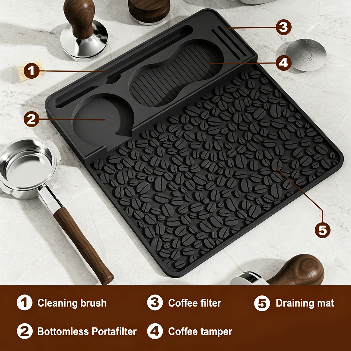 Espresso Tamping Mat, Compatib - Heat Mat Silicone review and price